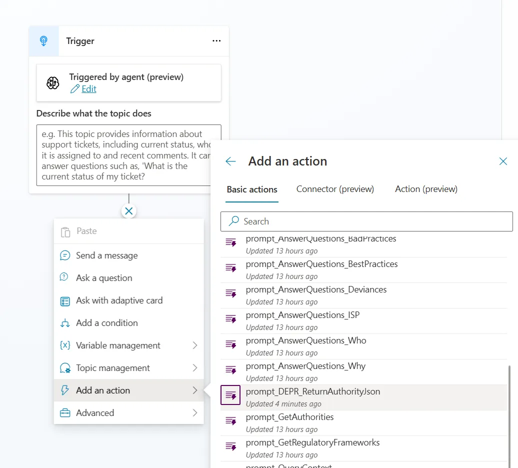 Prompt Generation and Data Integration in Power Platform Copilot Studio
