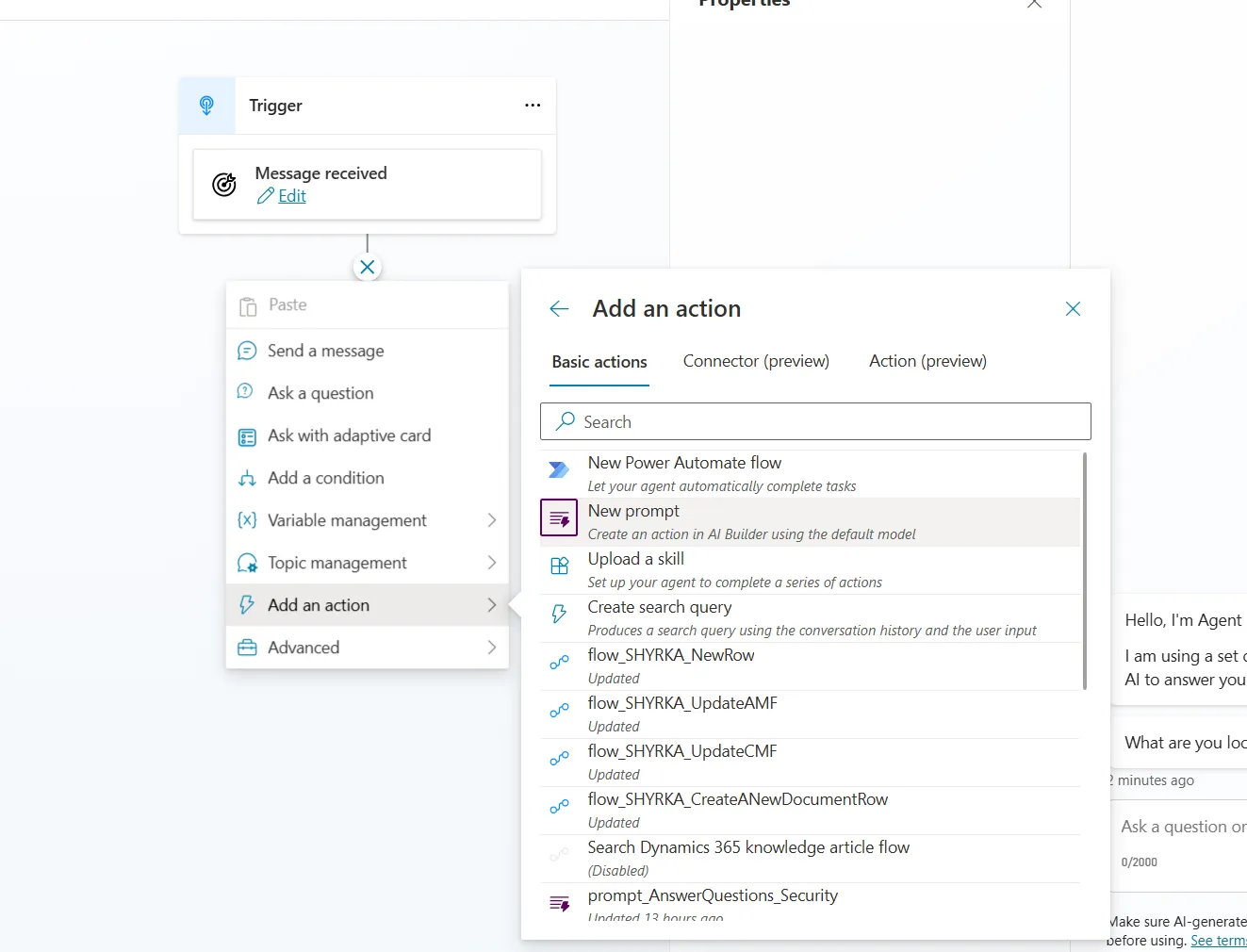 Prompt Generation and Data Integration in Power Platform Copilot Studio