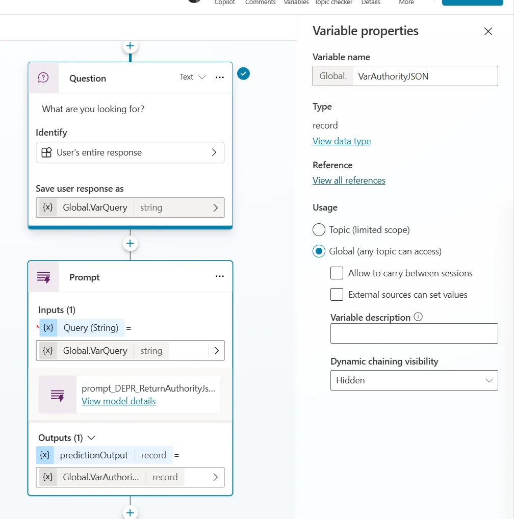 Prompt Generation and Data Integration in Power Platform Copilot Studio